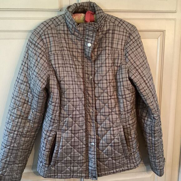 Ariat Womens Full Zip Jacket Sz L Gray Pockets Side Hem Zip - Picture 1 of 10
